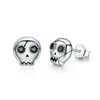 Vintage Real 925 Serling Silver Black CZ Craulle Design Charm Boucles d'oreilles Cool Jewelry96946927608173