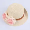 Hat 2020 Spring summer Children flower dome straw hat baby girls Beach Hats kids sun Ladies Beach Cap for 2-7 years238c