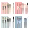 8 stks make-up borstel set roze zachte synthetische haar reizen make-up borstels kit multifunctionele cosmetische make-up borstels gereedschap 20 sets / partij DHL