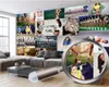 Papier peint Mural avec personnage 3d, fille de Football Sexy, impression numérique 3D, beau papier peint décoratif HD254I