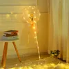 LED BOBO BALLOON発光バラのブーケライト透明なバブルバラのボールバレンタインギフトの誕生日結婚披露宴の装飾
