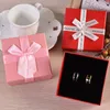 Gift Jewelry Box for Necklace Bracelet Earrings Ring Paper Packaging Boxes Jewelry Organizer Storage Ribbon Bow Packing Boxes Container