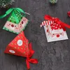 뜨거운 크리스마스 사탕 상자 DIY 종이 선물 상자 크리스마스 파티가 장식 포장 초콜릿 쿠키 상자 T2I51662 호의 선물
