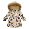 Розничная детская малыш девочек куртка пальто в горошек узор шаблон для детей Вершина милая одежда зима теплая детская одежда 201104