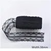 10 Ярд чисто черная кружевная лента ширина14-45 мм африканская кружевная ткань кружевная шнурка