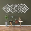 Muslim Stickers Islamic Acrylic Mirror 3D Wall Sticker Mural Living Room Wall Decal Self-adhesive Decoration Home Decor LJ201128