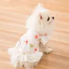 Koronkowa sukienka księżniczki wiosna letnia ubrania na małą imprezową spódnicę dla psów Puppy Costume Costume Pets 201128245h