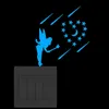 Lysande DIY för barnrum Cat Fairy Stars Switch Sticker Glow in the Dark Wall Stickers Home Decor vardagsrum 6umM6723834