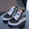 Children autumn canvas shoes boys and girls high-top embroidery trendy 220208