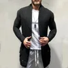 Blusas Masculinas Moda Masculina Suéter Plus Size Sólido Elegante Inverno Harajuku Cardigan Casual Decote em V Lã Padrão Solto E Confortável