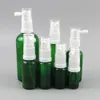 20x Glas Groen Lege Hervulbare Nasale Spray Fles met Plastic Wit Verstuiver Make-up Water Container Reizen Home Gebruik 5ml-100ml