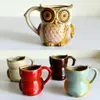 Cadeau de Noël 3D Animal créatif Mignon Hibou Tasses 300 ml Dessin Animé Tasse À Café Voyage En Céramique Thé Au Lait Tasses Petit Déjeuner Matin Tasse En Porcelaine Y200106