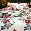 Floral Chinoiserie Blossom Rose Duvet Quilt Cover Twin Queen King size Egyptian Cotton Soft Bedding set Fitted Bed sheet set T200706