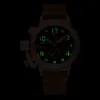 Orologio da uomo Automatico orologio meccanico nero Orologi in acciaio inox in acciaio inox