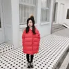 Winter Kids Jacket Baby Girls Zipper Hooded MidLength Coat Clothes Fashion Outerwear Children039s down cotton clothing25654902890337