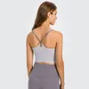 L-173 Contrasterende Kleur Eenvoudige Yoga Vest Naakt-Feel Fitness Tank Dames Ondergoed Sportbeha's Casual Gym Workout Tops