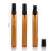 100 Pieces/Lot 10ML Empty Spray Bottle Amber Essential oil Bottles Refillable Perfume Atomizer Cosmetic Container Travel