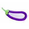 Uppblåsbara Pool Float Giant Aubergine Raft Lounger Lounge Stol med handblommor Pump för vuxen Tube Kid Swimming Ring