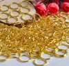 1000pcs / parti 6mm * 0.8mm Öppna hoppa ringar Länkslingor för DIY smycken gör kontaktarmband halsband örhängen smycken DIY Hitta delar