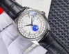 남자 스틸 스틸 로즈 골드 기계 2813을위한 3 스타일 시계 2813 Watch Men 's Cellini 50535 가죽 에나멜 달달 날짜 달 전시 272E