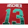 Men #13 NICO HISCHIER HALIFAX MOOSEHEADS Vintage Away Home Hockey Jersey or custom any name or number retro Jersey