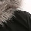 Prendas de abrigo para mujer Parkas de invierno Sherpa forrado de piel sintética con capucha medio largo Safari Parka abrigo chaqueta de algodón de talla grande S-5XL