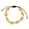 Pulseira do olho do mal turco Mulheres verão pulseras mujer moda pulseiras jóias multicolor stackable corda ajustável feito à mão