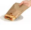 2ピースチーズサンドイッチのためのトースターバッグが簡単な再利用可能な非スティックベークトーストパンバッグベーキングペストリーツールSN1616