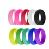 8mm New 10pcs Multi Color Environmental Sport Movement Solid Unisex Silicone Cool Rings Couple039s Flexible Rubber Rings Gift12081483