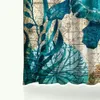 Miracille tartaruga chuveiro cortina impermeável banho cortinas com 12 ganchos de poliéster cortina de tecido para banheiro estilo marinho t200711