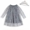 Bebek Doğum Günü Elbise Kollu Prenses Kostüm Kızlar Tunik Çocuk Giyim Robe Fille Parti için Parti 211231