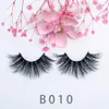 25 mm fransar 3D Soft 100 Mink Hair False Eyelashes Long Wispies Multilayers Fluffy Eye Lashes Extensions Handgjorda Makeup Återanvändbar 5207426