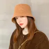 Wide Brim Hats Women Hat Fashion Leather Print Fishing Cap Faux Winter Bucket For Panama Fisherman Autumn Female Caps Scot22