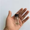 10 pcs 22x55 mm mini garrafas de vidro transparente com preto Parafuso CapLeakproof Stopper DIY 5 ml Líquido Jars frasco de petróleo essencial