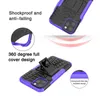 Hybrid Armor Telefonväska till iPhone 12 11 Mini Pro Max Stativhållare Cellskal för Samsung Galaxy S20 Moto Google LG Sony