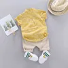 Fashion Boys Baby Summer Letter Zestaw Odzież Drukuj Koszulka z krótkim rękawem + Spodnie do niemowląt Toddler Boy Ubrania 1 2 3 4 lata G220310