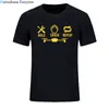 Drone Quadcopter FPV Build Crash Repeat Mäns T-shirt 2018 O-Neck T-shirts för män T-shirt Bomull Casual Top Tee Kläder G1222