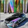 Wholesale holographique arc-en-ciel chrome autocollant voiture autocollant laser carrossier wrap film bricolage voiture style