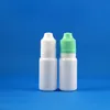 100 Sets/Lot 15ml Plastic Dropper WHITE Bottles Tamper Evident Child Double Proof Caps Long Thin Needle Tips e Cig Liquid 15 mL