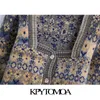 KPYTOMOA Women 2021 Fashion Jacquard Cropped Knitted Cardigan Sweater Vintage Long Sleeve Button-up Female Outerwear Chic Tops 210204