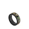 Double G anel de cerâmica preto e branco letra elemento abelha planeta moda jóias requintadas casal 220309