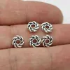 free ship 1000PCS/lot alloy Antique Silver Round alloy Spacer Beads charms For Jewelry Making 8x2mm