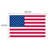 3'x 5 'piede americano USA USA Bandiere nazionali banner 90x150cm Bandiera blu sottile linea rossa linea nera stelle bianche e strisce Brass Gommomt