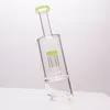 Glass Bong Accessories Smoking Pipe Accessory Matrix Percolators Bongs Accessory Clear Hookahs Color Edge Water pipe 8inch height