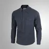 Tifosi dell'esercito Tedesco grigio pesante tradizionale camicia grigia pullover a maniche lunghe da uomo camicia di flanella costume militare retrò