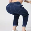 Jeans kvinna plus storlek harem byxor hög elastisk midja mjukmedel lösa dam denim byxor 5xl 6xl 7xl lj200811