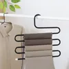 Pants Hangers Stainless Steel Multi Functional Magic Space Saving Clothing Racks for Closet Organizers Jeans Scarf Trouser Tie Towel CCF1405