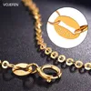 VOJEFEN AU750 Jewelry Real Gold Necklace 18k Pure Gold Necklace For Women And Men 18 K Yellow & Rose Chain195C