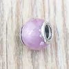 Andy Jewel 925 Sterling Silver Beads Pink Petite Facets glass Charm Fits European Pandora Style Jewelry Bracelets & Necklace 791499PCZ