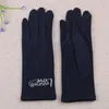 Five Fingers Gloves Winter Women Touch Screen Plus Velvet Inside Thin Section Simple Style Keep Warm Letter Embroidery Female Gloves1